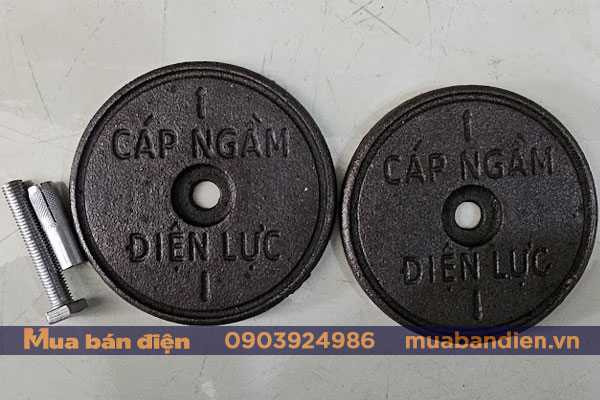 Mốc gang cảnh báo cáp ngầm điện lực