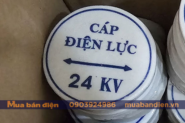 Mốc sứ cảnh báo cáp 24kV