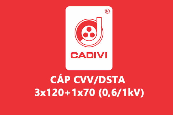 Cáp Điện Lực Hạ Thế: CVV/DSTA 3x120 +1x70 - 0,6/1 kV - Cáp Ngầm Ruột Đồng Giáp Băng Thép