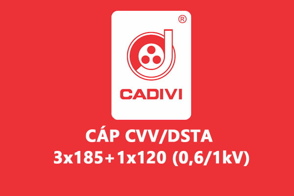 Cáp Điện Lực Hạ Thế: CVV/DSTA 3x185 +1x120 - 0,6/1 kV - Cáp Ngầm Ruột Đồng Giáp Băng Thép