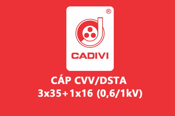 Cáp Điện Lực Hạ Thế: CVV/DSTA 3x35+1x16 - 0,6/1 kV - Cáp Ngầm Ruột Đồng Giáp Băng Thép