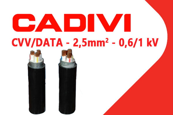 Giá Cáp Hạ Thế CADIVI DVV-DATA 2,5mm2 - 0,6/1 kV - Cáp Ngầm Hạ Thế