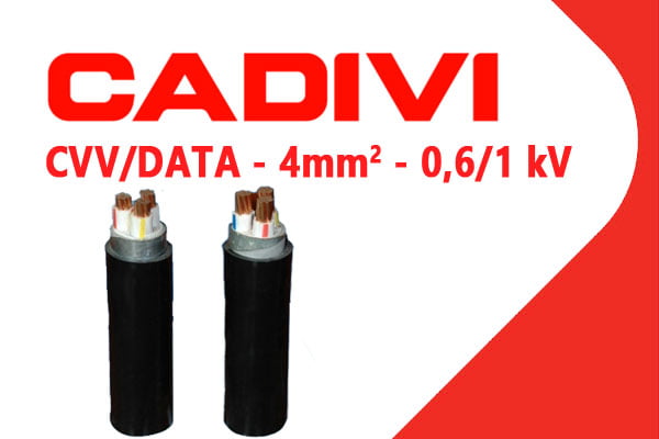 Giá Cáp Hạ Thế CADIVI DVV-DATA 4mm2 - 0,6/1 kV - Cáp Ngầm Hạ Thế