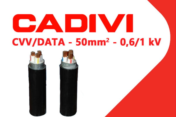 Giá Cáp Hạ Thế CADIVI DVV-DATA 50mm2 - 0,6/1 kV - Cáp Ngầm Hạ Thế