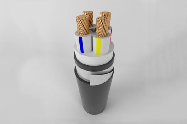 Cáp Điện Lực Hạ Thế: CVV/DSTA - CXV/DSTA - 0,6/1 kV - Cáp Ngầm 4 Ruột Đồng Giáp Băng Thép