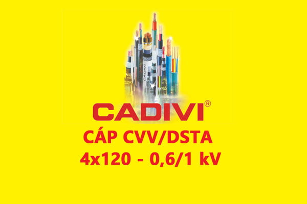 Cáp Điện Lực Hạ Thế: CVV/DSTA 4x120 - 0,6/1 kV - Cáp Ngầm 2 Ruột Đồng Giáp Băng Thép