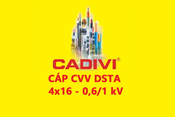Cáp Điện Lực Hạ Thế: CVV/DSTA 4x16 - 0,6/1 kV - Cáp Ngầm 2 Ruột Đồng Giáp Băng Thép