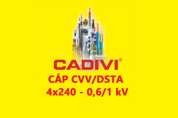 Cáp Điện Lực Hạ Thế: CVV/DSTA 4x240 - 0,6/1 kV - Cáp Ngầm 2 Ruột Đồng Giáp Băng Thép