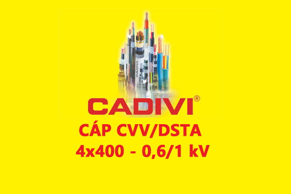 Cáp Điện Lực Hạ Thế: CVV/DSTA 4x400 - 0,6/1 kV - Cáp Ngầm 2 Ruột Đồng Giáp Băng Thép