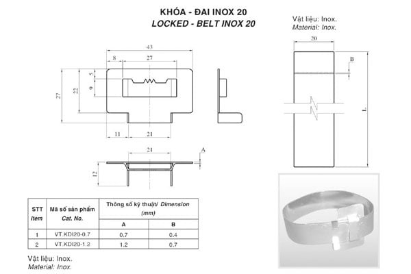 [Cập Nhật Bảng Giá] Khóa Đai 10mm - 20mm A10/A20