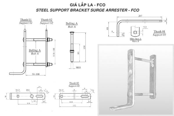 [Cập Nhật Giá] Các Loại Giá Lắp FCO, LA - Giá Bắt Chữ T