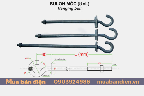 Cấu Tạo Bu lông Móc