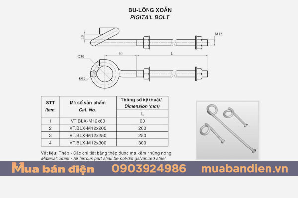 Cấu Tạo Bulon Xoắn