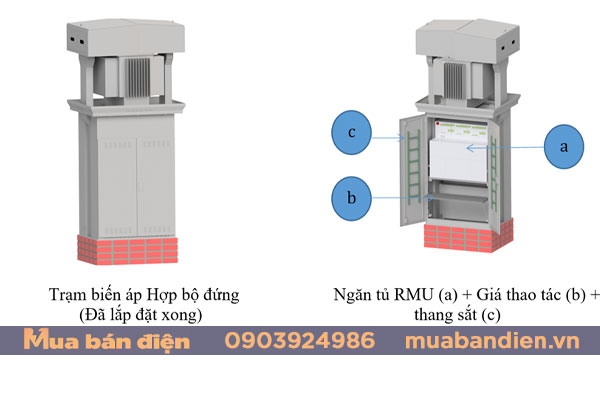Cấu tạo trụ đỡ máy biến áp 1 cột