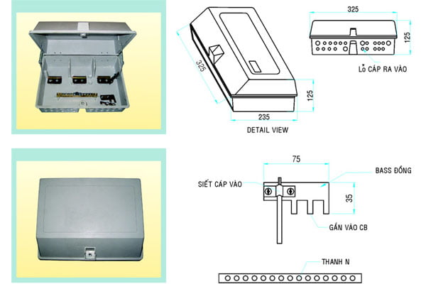 Cấu tạo hộp phân phối 6 cực (6 CB)