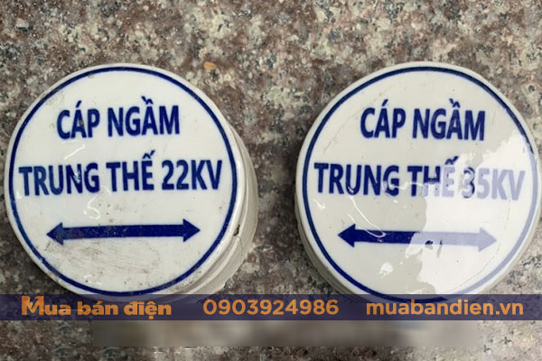 Mốc sứ cảnh báo cáp ngầm trung hạ thế