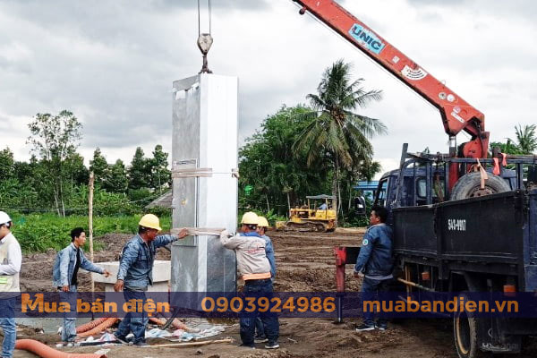 Giao Hàng Trạm Biến Áp Trụ Thép Đơn Thân 100kVA - 800kVA