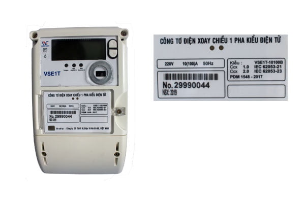 Công tơ điện tử VINASINO 1 pha nhiều giá trực tiếp VSE1T-10100B