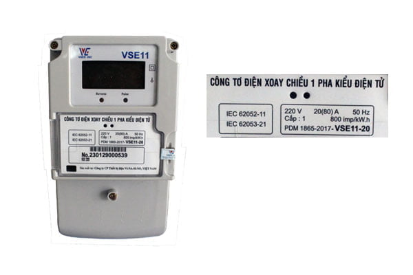 Công tơ điện tử VSE11-20 VINASINO chính hãng