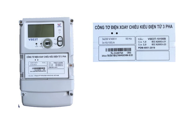 Công tơ điện tử 3 pha VINASINO VSE3T-10100B