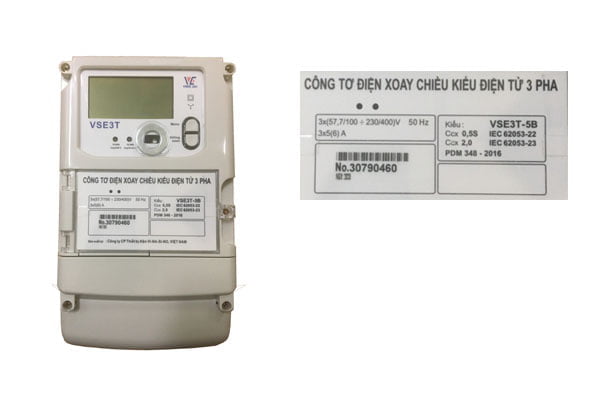 Công Tơ Điện Tử 3 Pha Nhiều Giá VSE3T-5B VINASINO