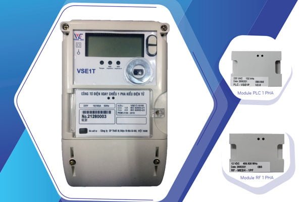 Công tơ điện xoay chiều 1 pha VINASINO VSE1T-10100