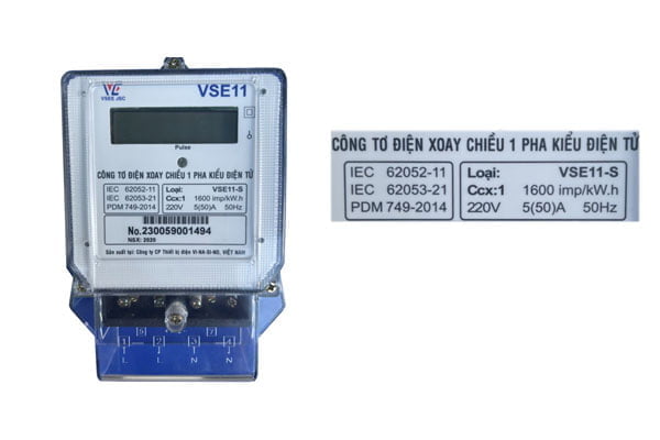 Công Tơ Đơn Giản VSE11-S VINASINO