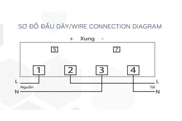 Sơ đồ đấu dây công tơ điện tử VINASINO VSE11-S