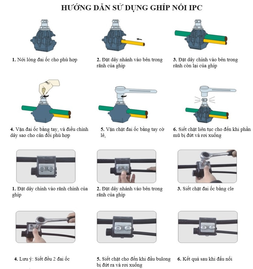 Hướng dẫn sử dụng ghíp nối IPC