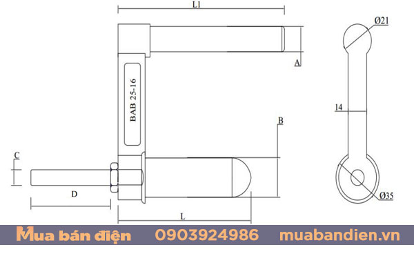 Bản vẽ bar tiếp địa cụm đấu rẽ Tuấn Ân