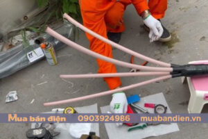 Thi công lắp đặt đầu cáp co nhiệt TTE hạ thế