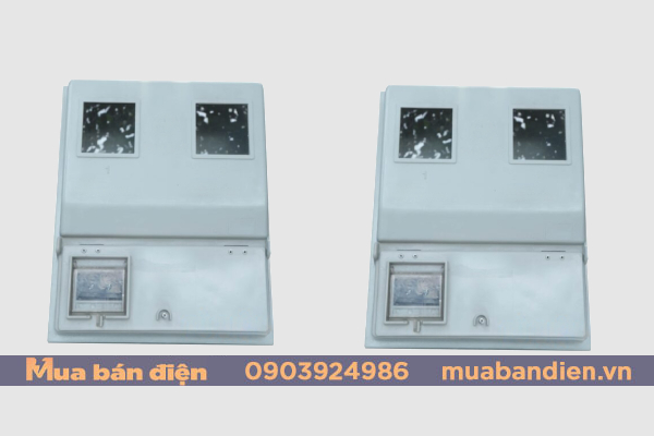 Hộp 1 công tơ 2 mặt nhựa Composite mặt trước