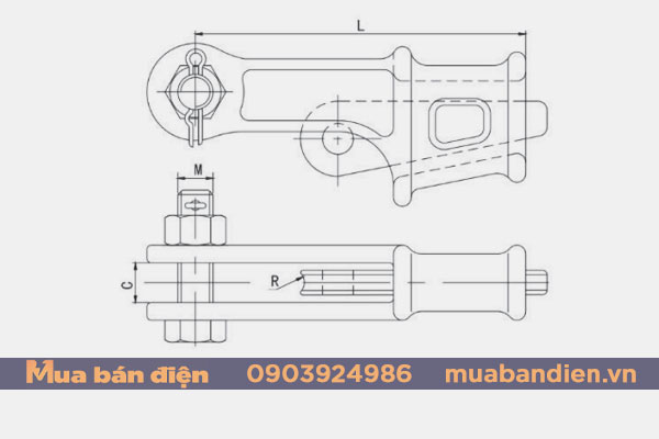 Bản vẽ cấu tạo khóa néo nêm