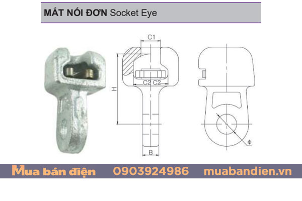 Bản vẽ cấu tạo mắt nối đơn