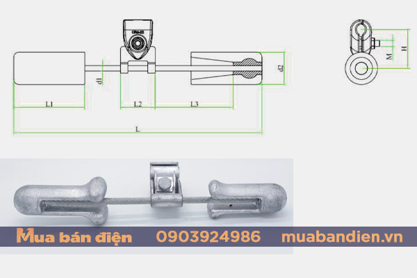 Bản vẽ tạ chống rung dây dẫn cao thế