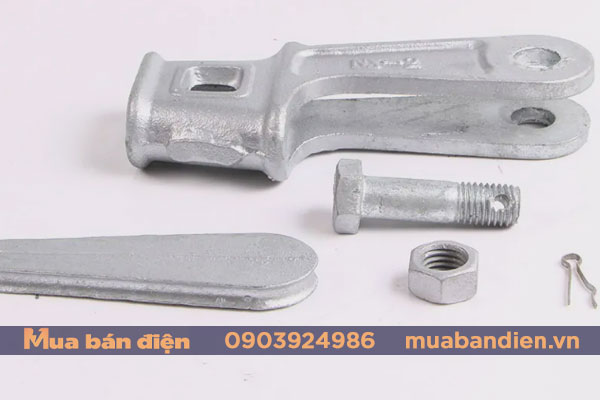 Cấu tạo khóa néo dây chống sét loại nêm