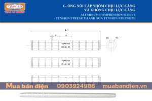 Ống nối cáp nhôm Tuấn Ân