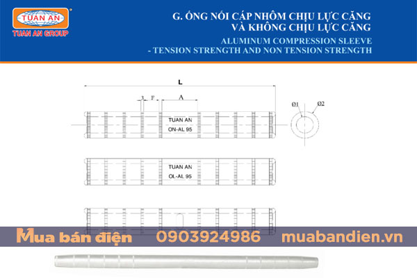 Ống nối cáp nhôm Tuấn Ân