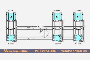 Bản vẽ bố tríc đà lắp TU TI trung thế