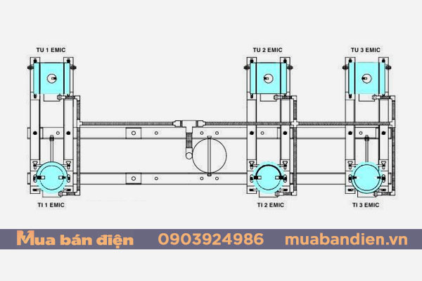 Bản vẽ bố tríc đà lắp TU TI trung thế