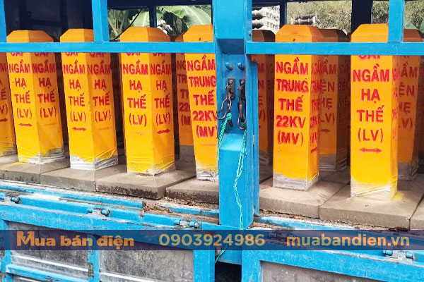 Giao hàng trụ bê tông cảnh báo cáp ngầm trung hạ thế