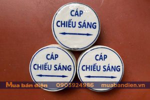 Mốc cảnh báo cáp chiếu sáng bằng sứ