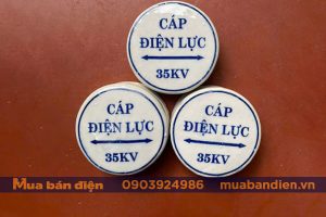 Mốc cảnh báo cáp ngầm 35kV bằng sứ