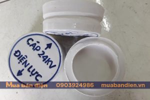 Mốc sứ cảnh báo cáp điện lực 24kV