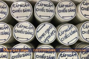 Mốc sứ cảnh báo cáp ngầm chiếu sáng