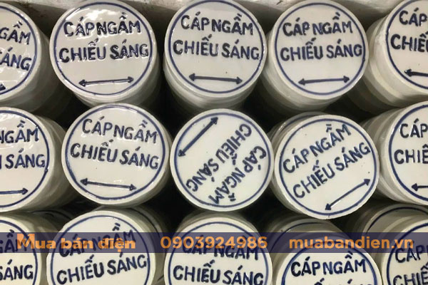 Mốc sứ cảnh báo cáp ngầm chiếu sáng