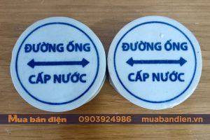 Mốc sứ cảnh báo đường ống cấp nước ngầm