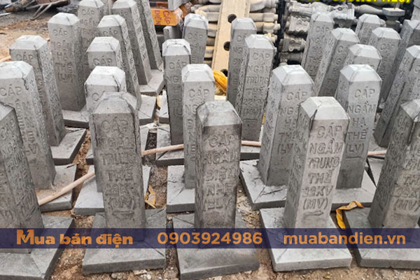 Sản xuất mốc cảnh báo cáp ngầm trung thế bằng bê tông