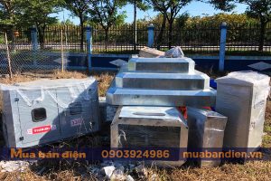Bộ trụ thép đỡ máy biến áp có vành che - nắp chụp