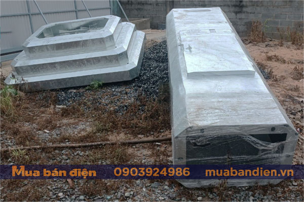 Bộ trụ thép đơn thân và vành che máy biến áp